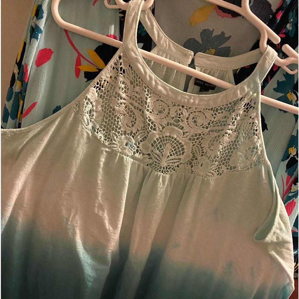 Lane Bryant Halter Tank Blue Ombré Size 30/32